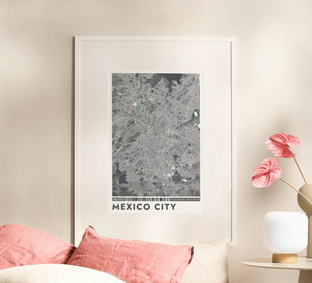 Murale di Città del Messico carta hahnemühle da CityMapPoster
