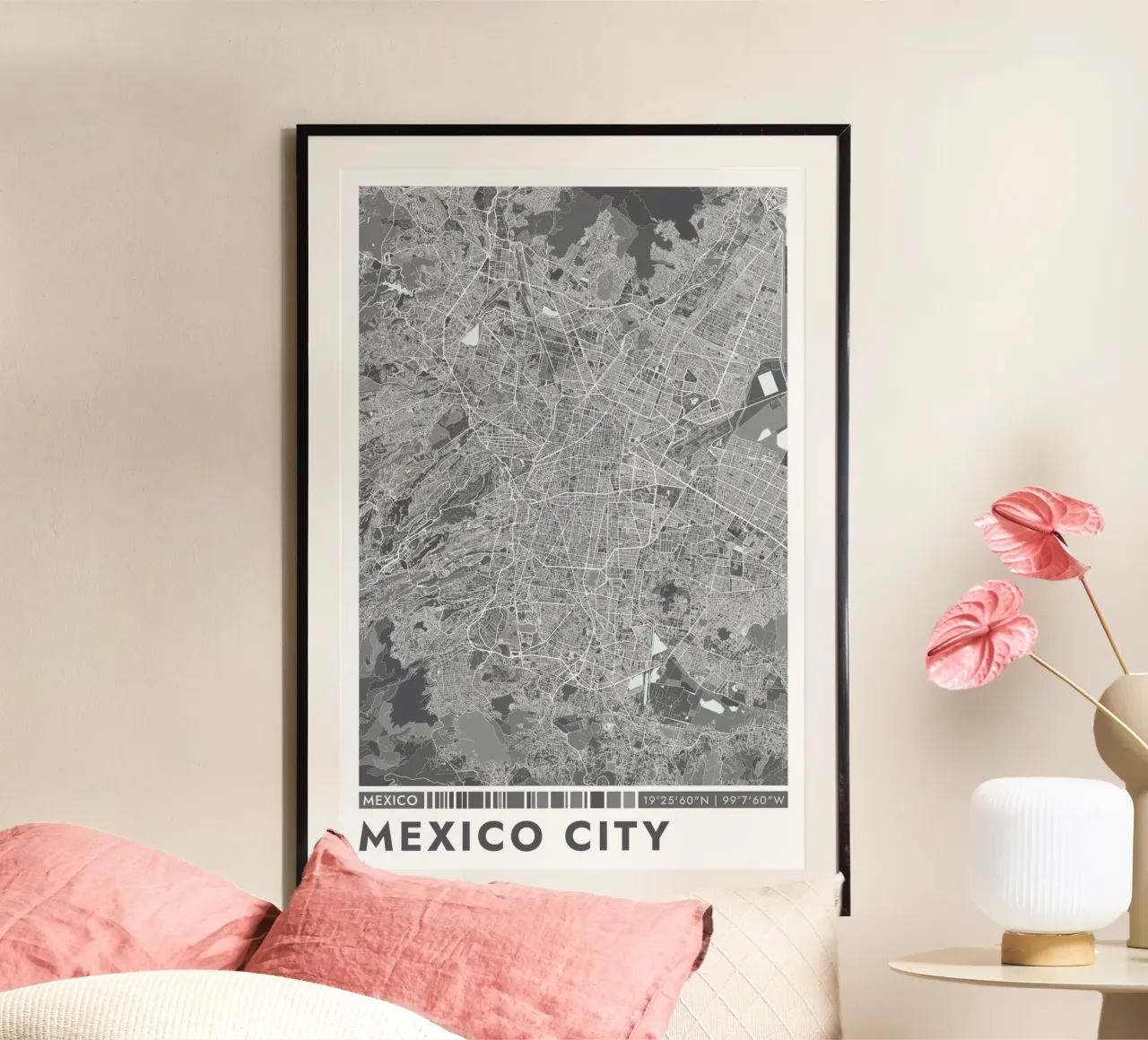 Murale di Città del Messico carta hahnemühle da CityMapPoster
