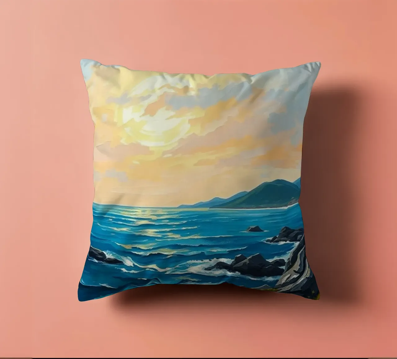 Serenità dell'ora d'oro cuscino da Artistic-shop