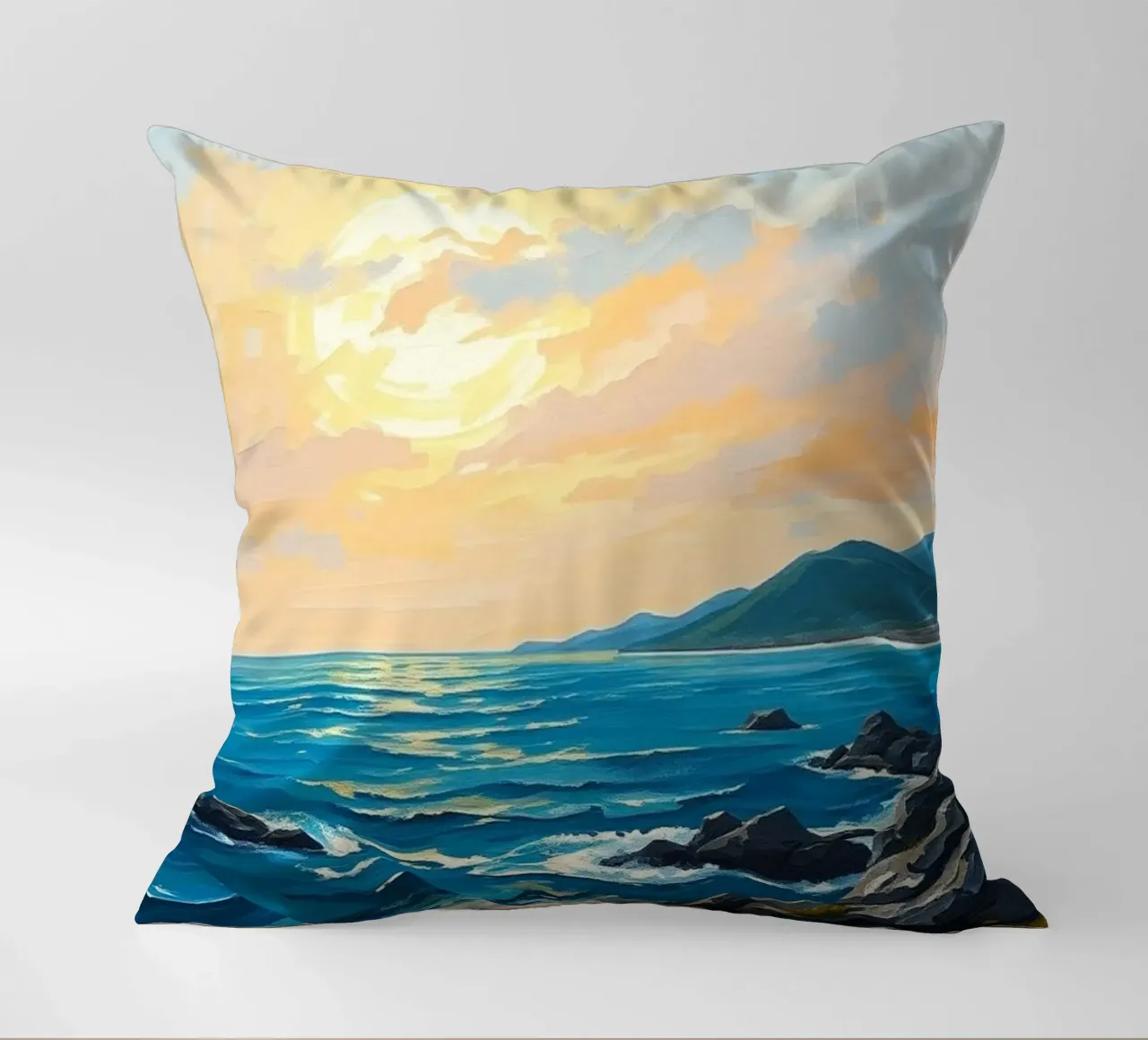 Serenità dell'ora d'oro cuscino da Artistic-shop