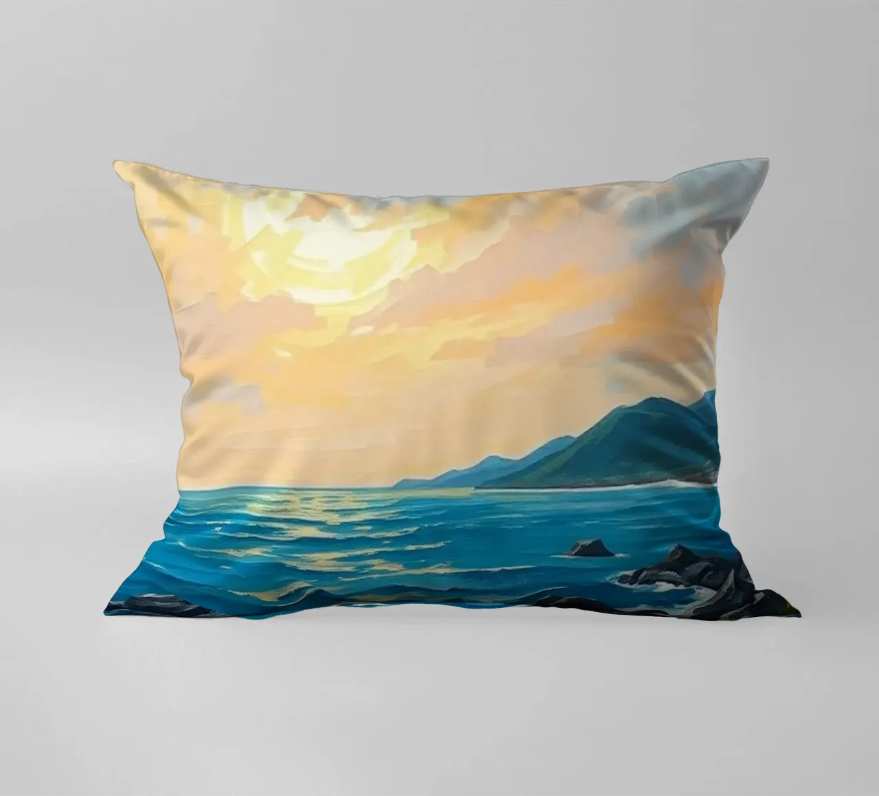 Serenità dell'ora d'oro cuscino da Artistic-shop