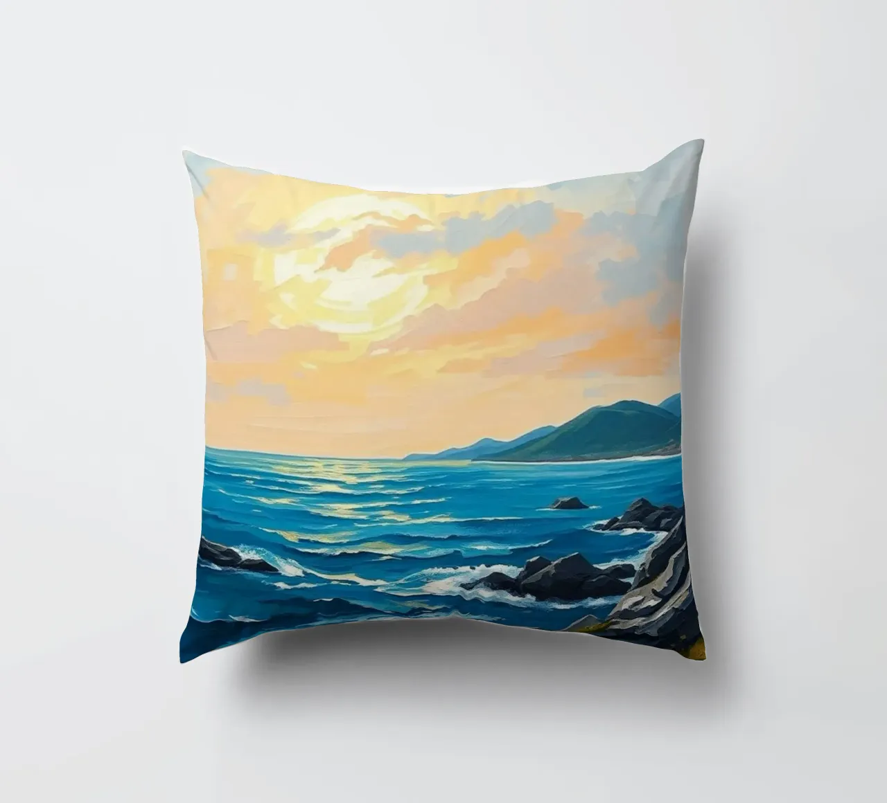 Serenità dell'ora d'oro cuscino da Artistic-shop