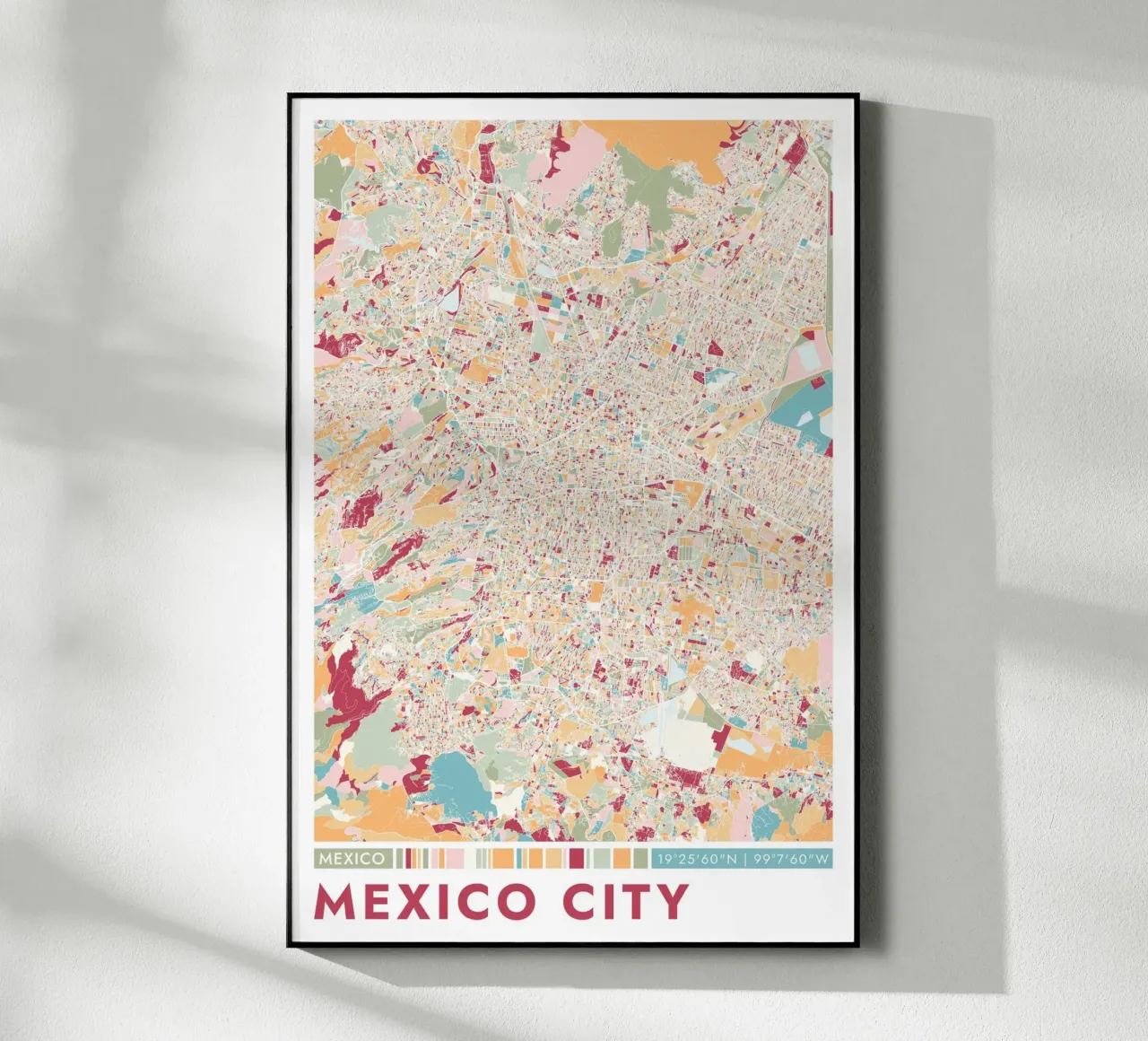 Città Città del Messico plexiglass da CityMapPoster