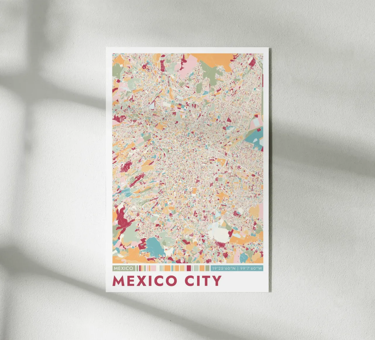 Città Città del Messico plexiglass da CityMapPoster