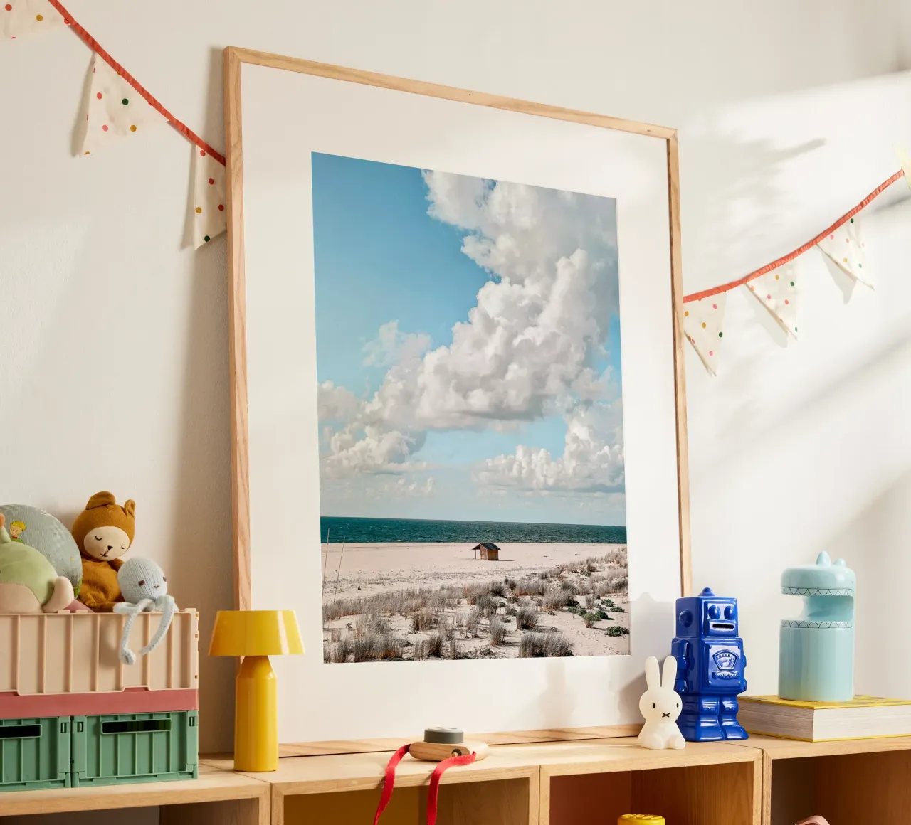La Cabane poster with wooden frame by CALL OF THE OCEAN