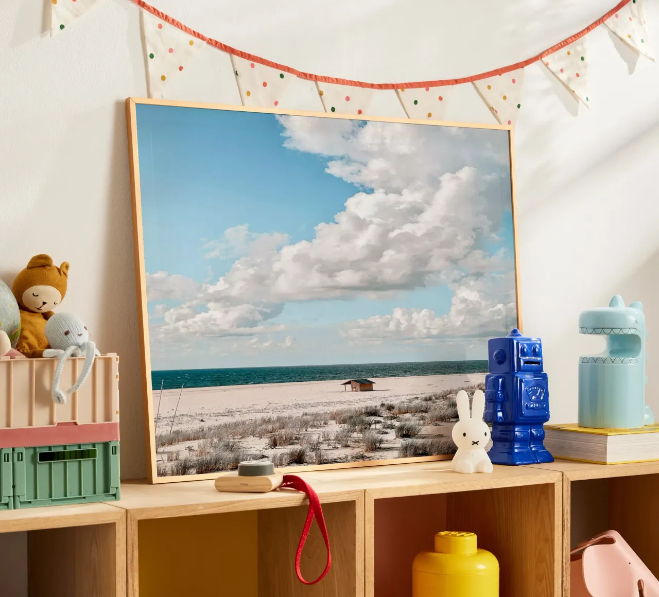 La Cabane poster with wooden frame by CALL OF THE OCEAN