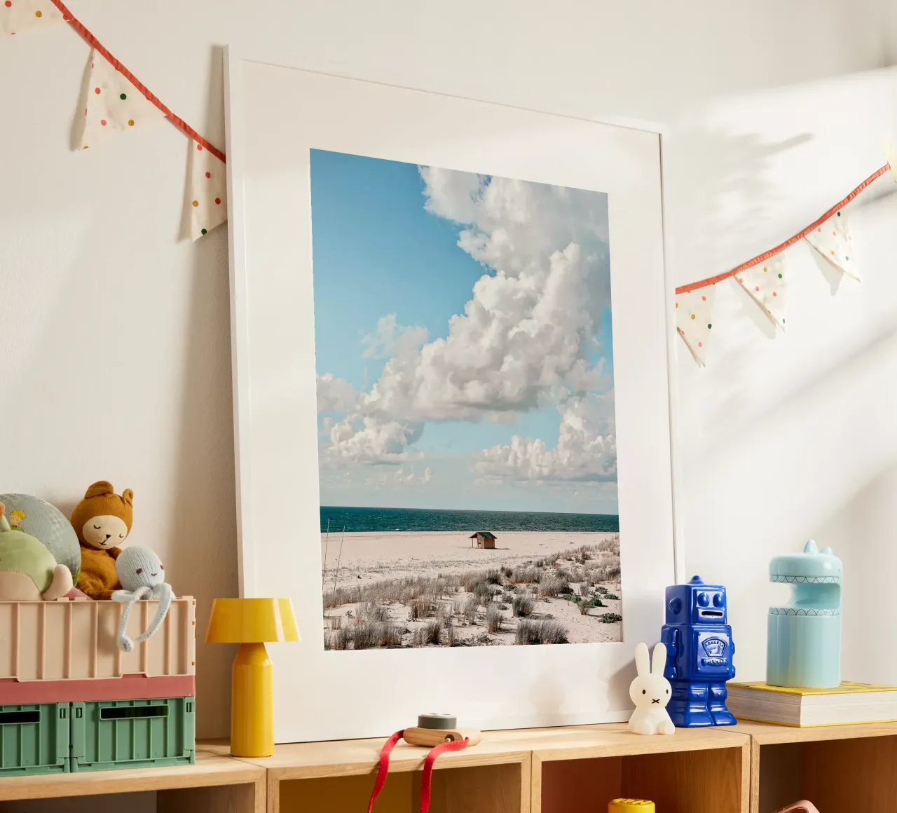 La Cabane poster with wooden frame by CALL OF THE OCEAN