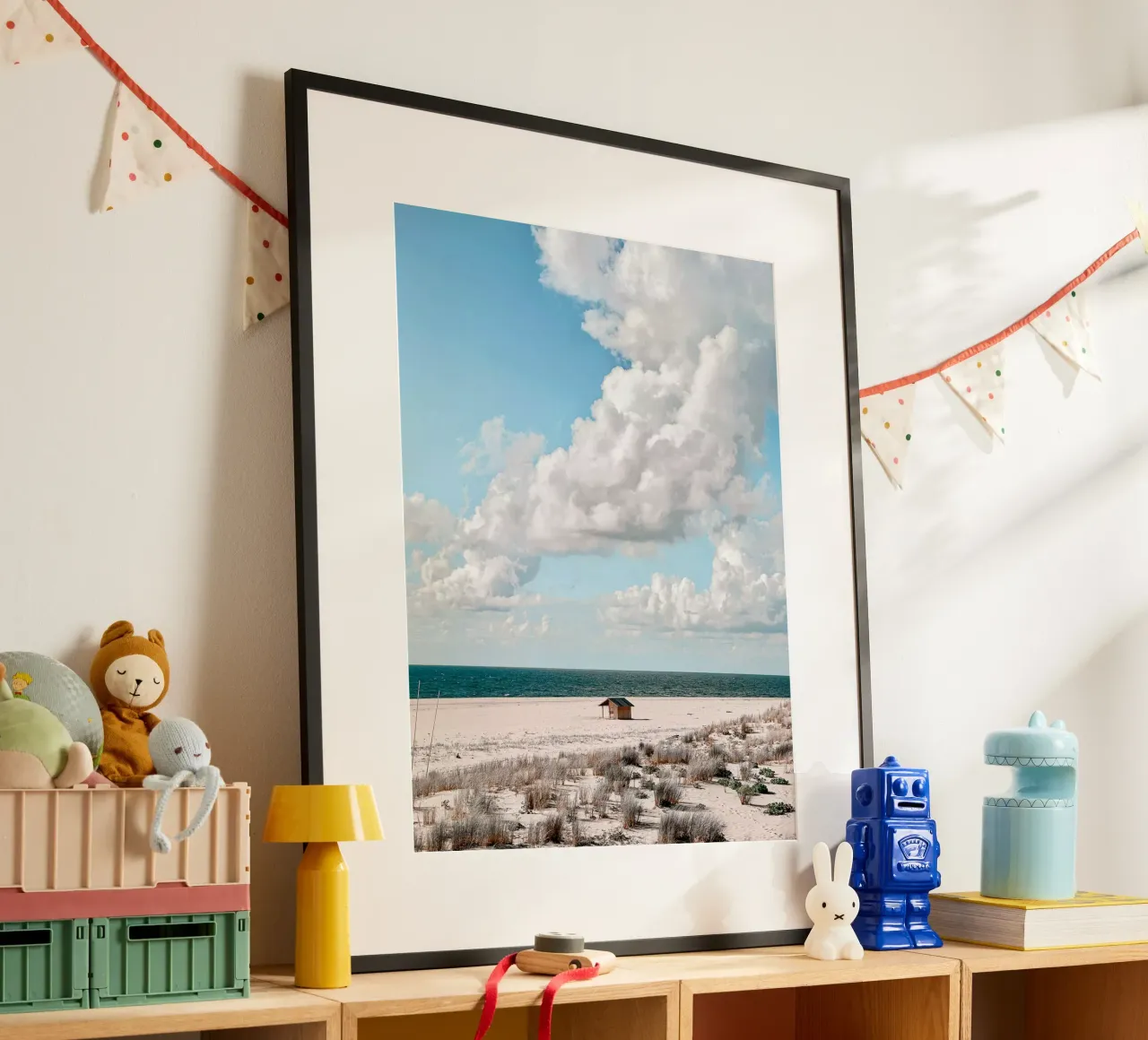 La Cabane poster with wooden frame by CALL OF THE OCEAN