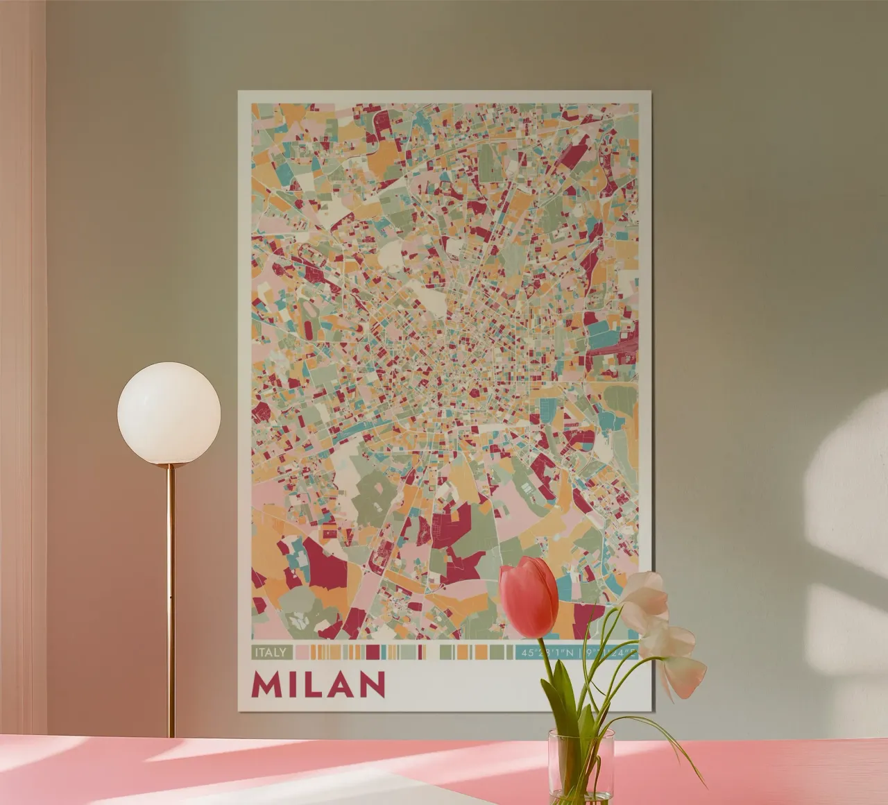 Posta della città e carta hahnemühle da CityMapPoster