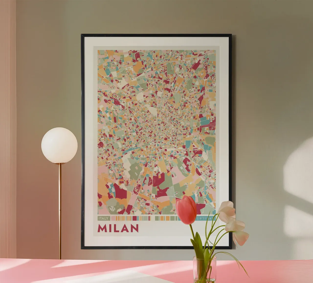 Posta della città e carta hahnemühle da CityMapPoster