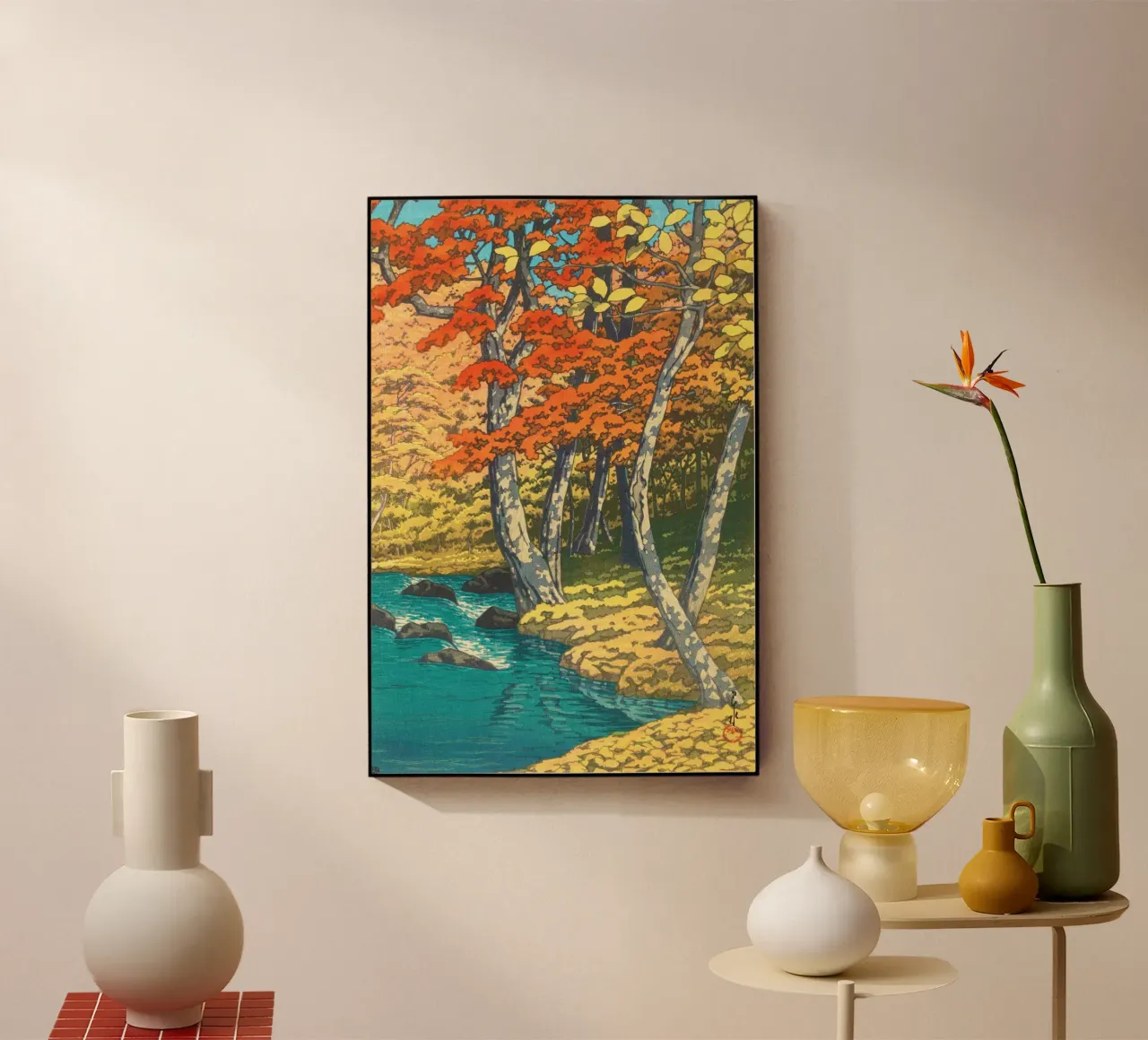 Autunno a Oirase di Hasui Kawase plexiglass da Venus Art