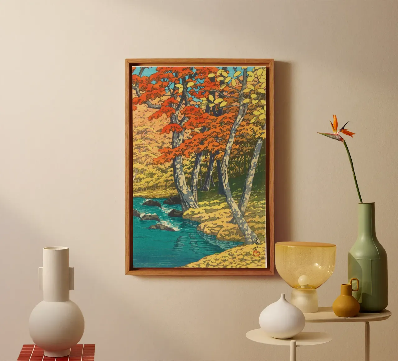Autunno a Oirase di Hasui Kawase tela da Venus Art