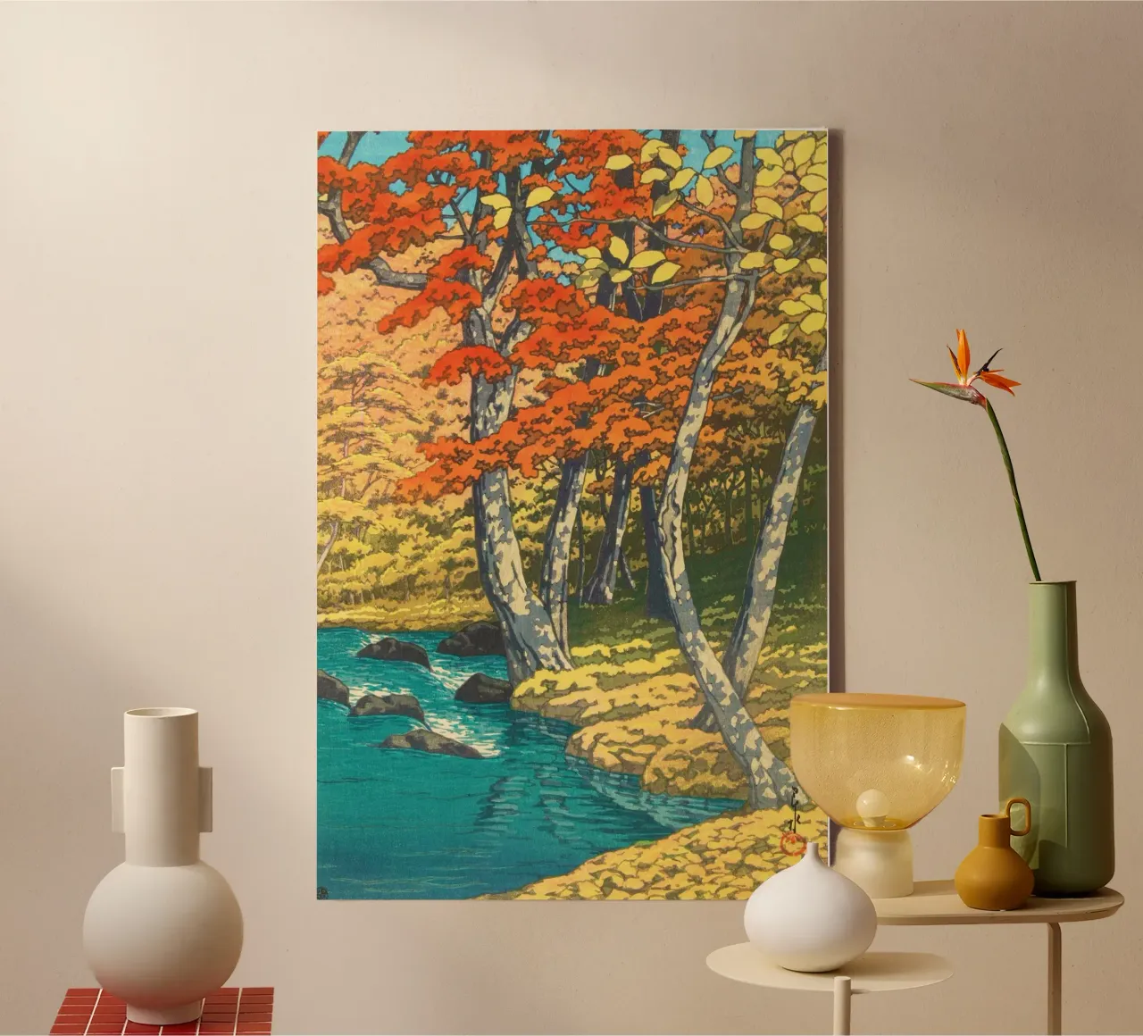 Autunno a Oirase di Hasui Kawase tela da Venus Art
