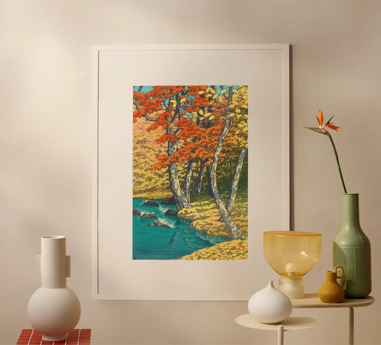 Autunno a Oirase di Hasui Kawase carta hahnemühle da Venus Art