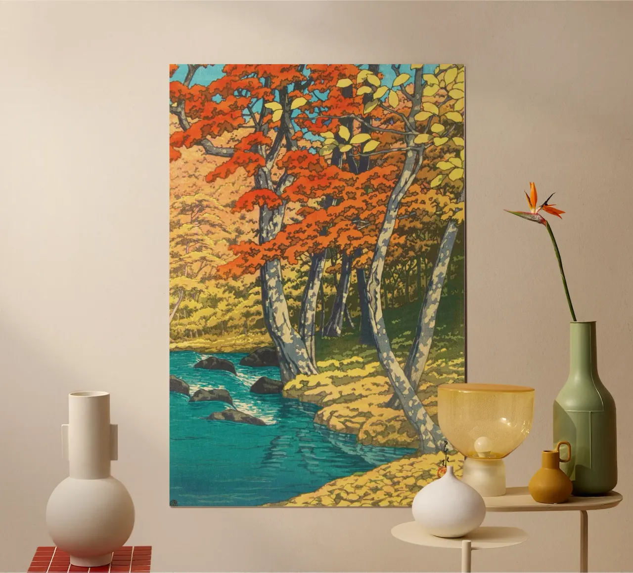Autunno a Oirase di Hasui Kawase carta hahnemühle da Venus Art