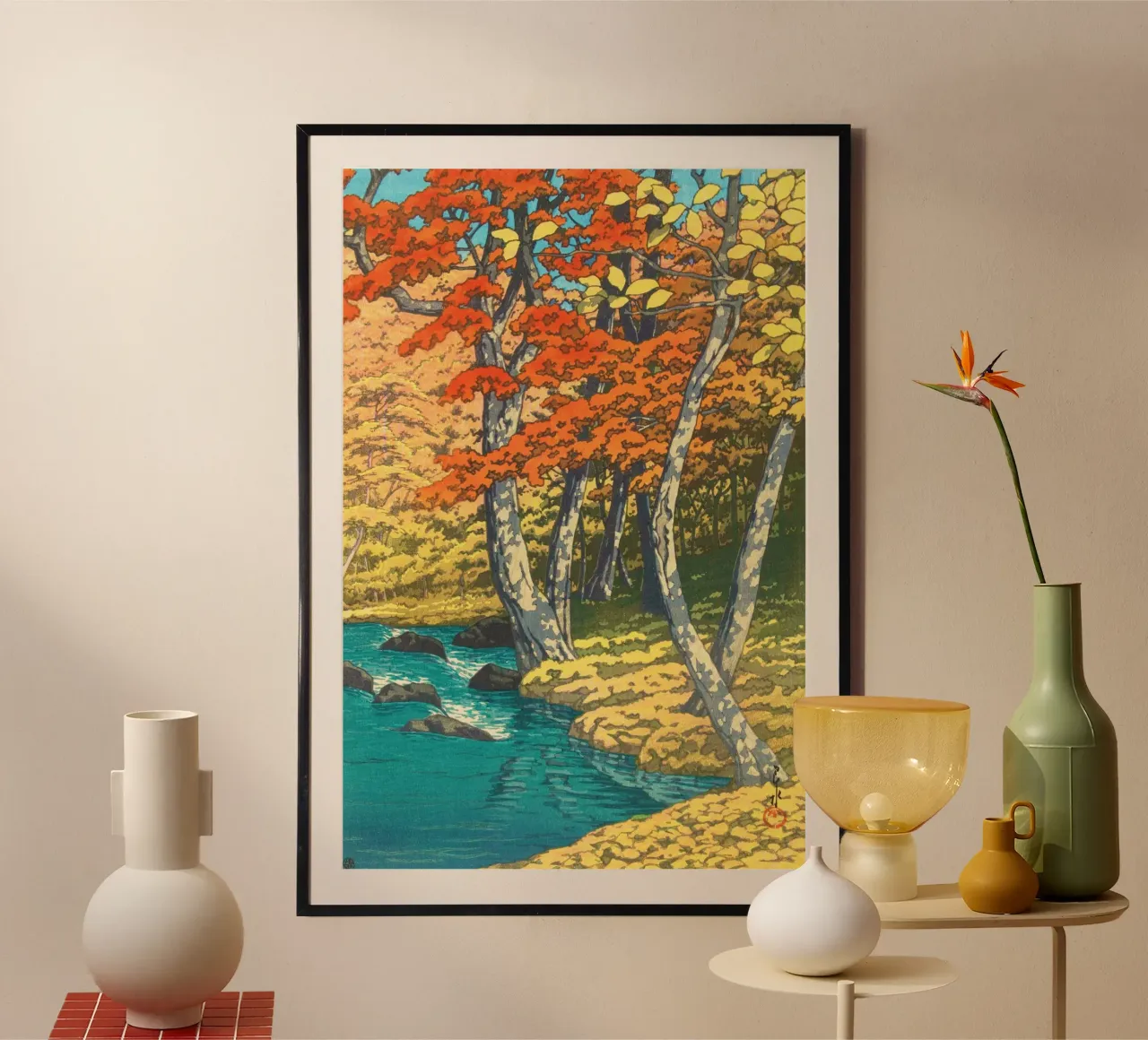 Autunno a Oirase di Hasui Kawase carta hahnemühle da Venus Art