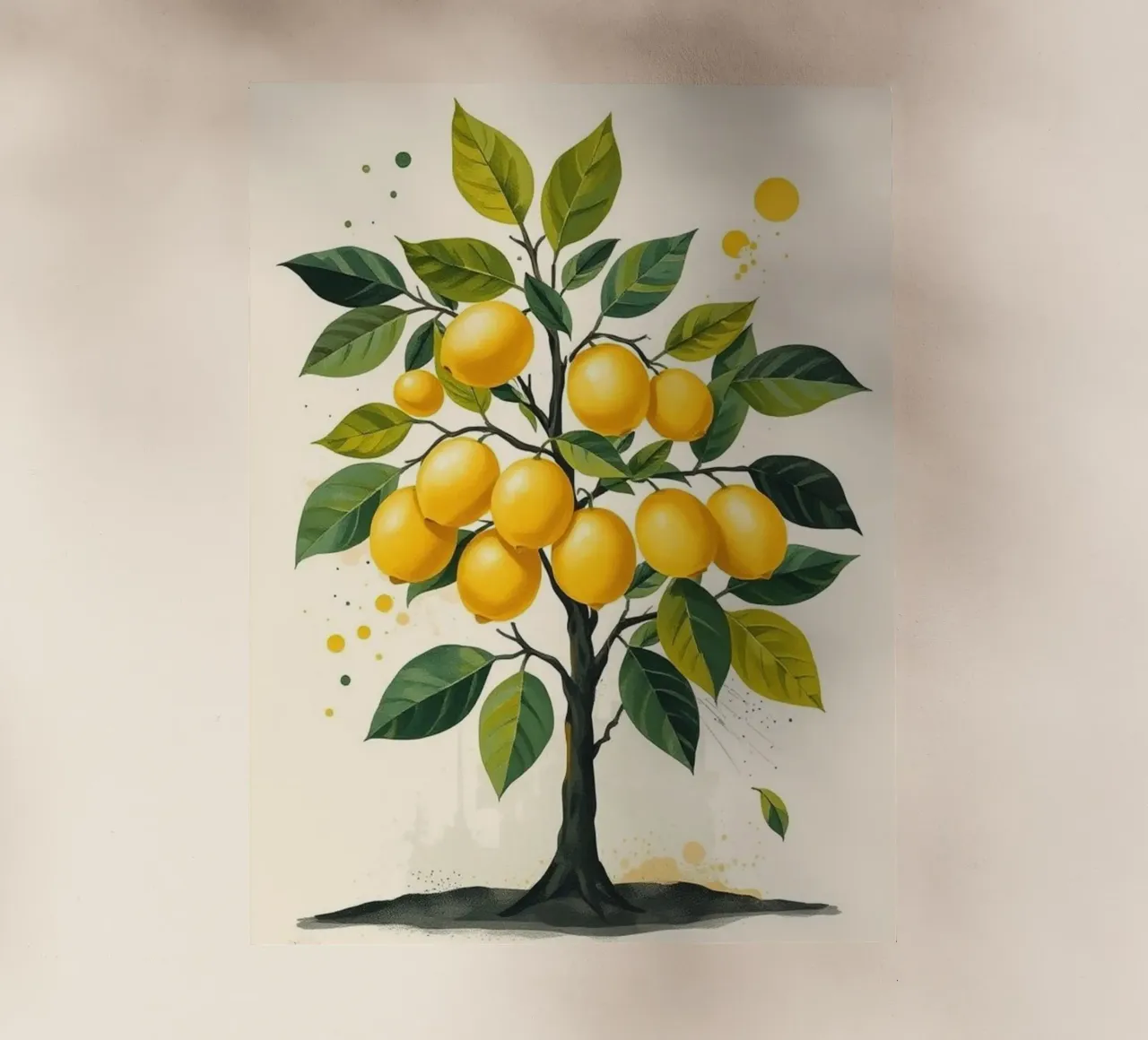 Albero di limone vibrante pellicola backlit da Artistic-shop