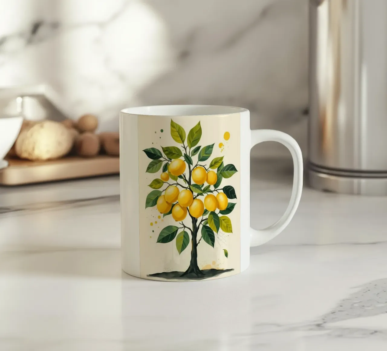 Albero di limone vibrante tazza in ceramica da Artistic-shop
