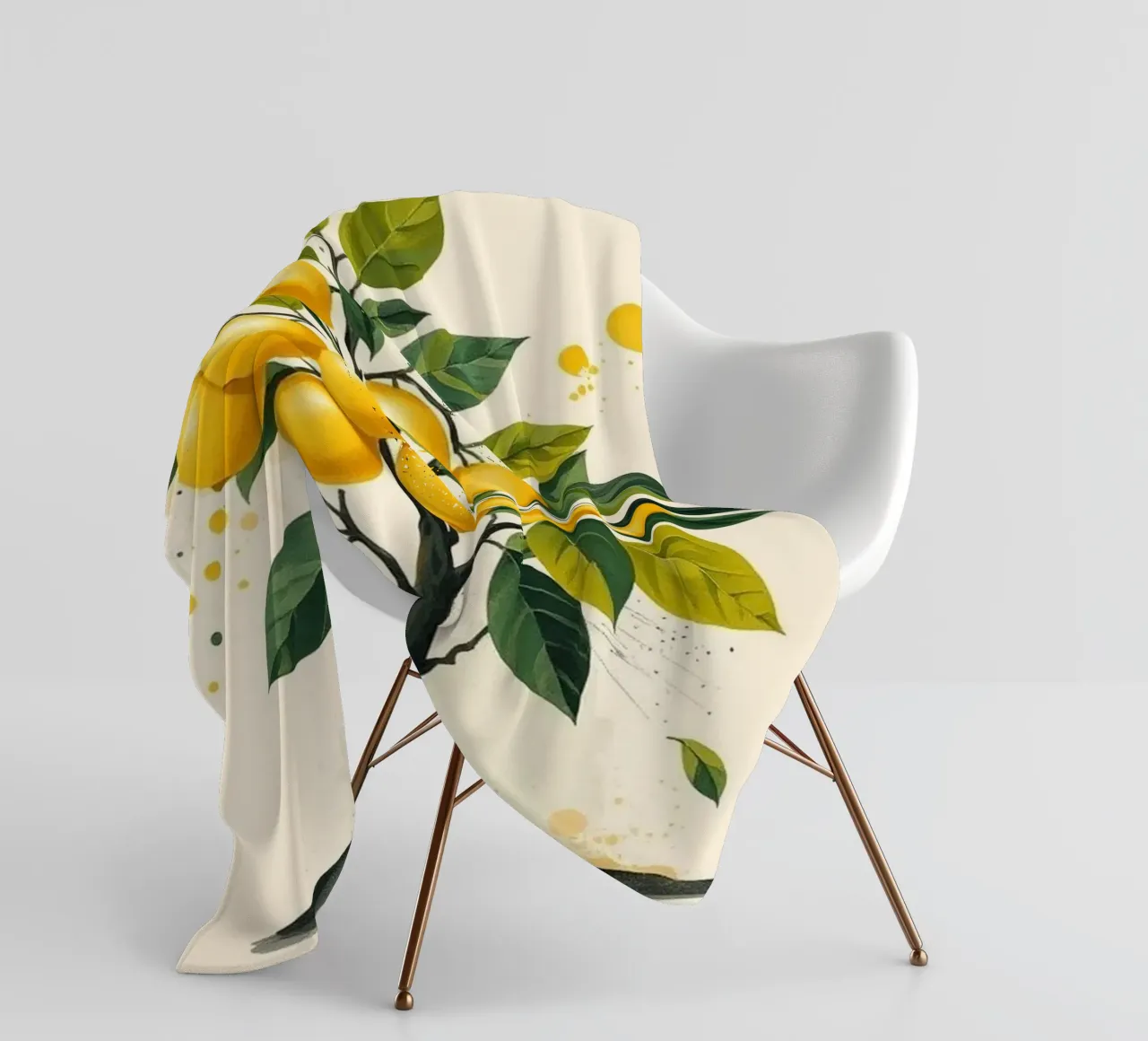 Albero di limone vibrante coperta in pile da Artistic-shop