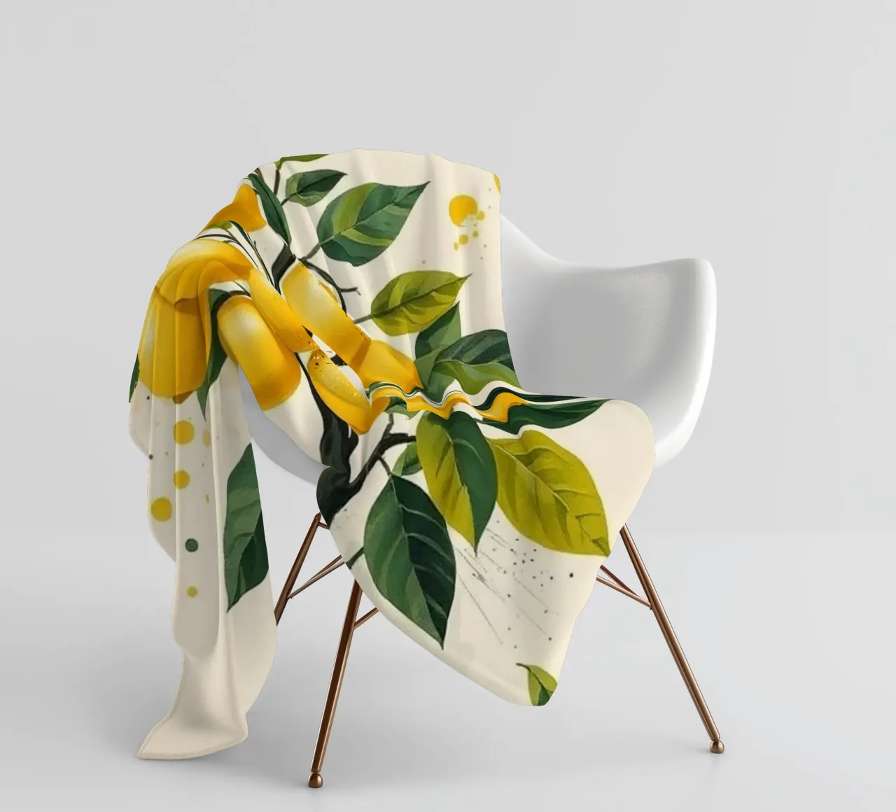 Albero di limone vibrante coperta in pile da Artistic-shop