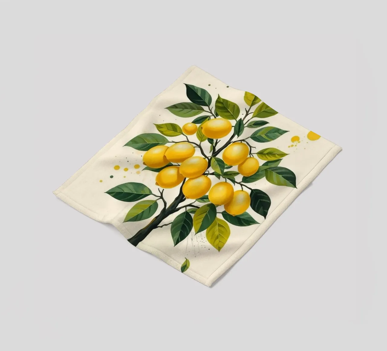 Albero di limone vibrante coperta in pile da Artistic-shop