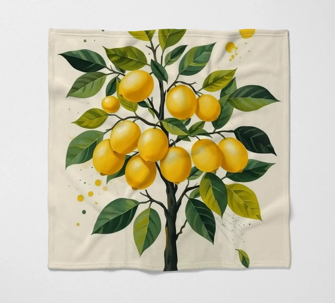 Albero di limone vibrante coperta in pile da Artistic-shop