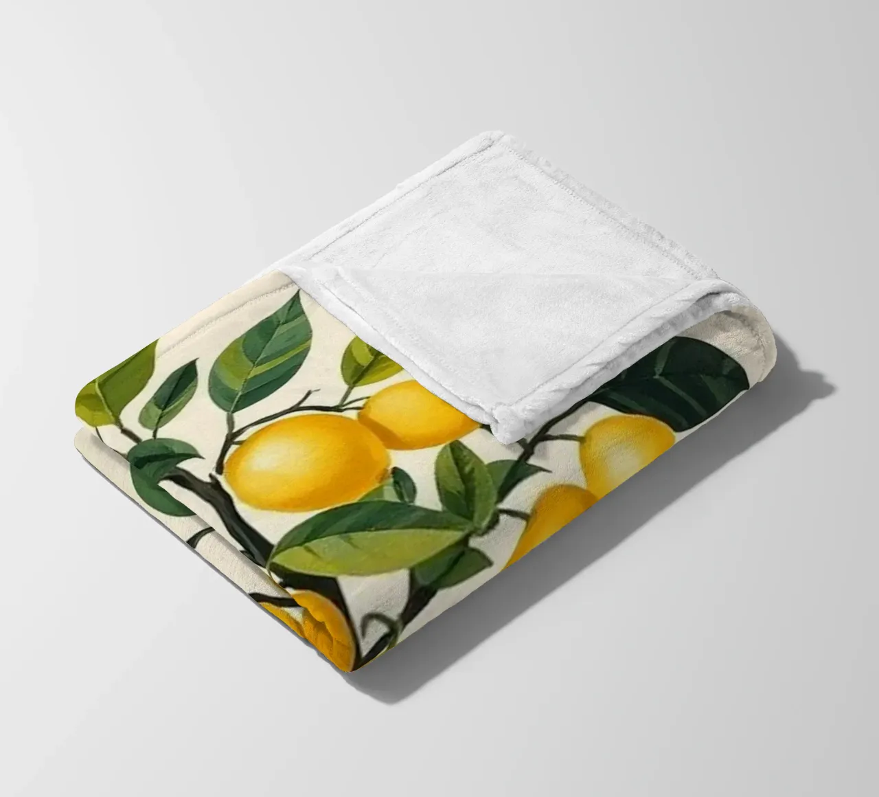 Albero di limone vibrante coperta in pile da Artistic-shop