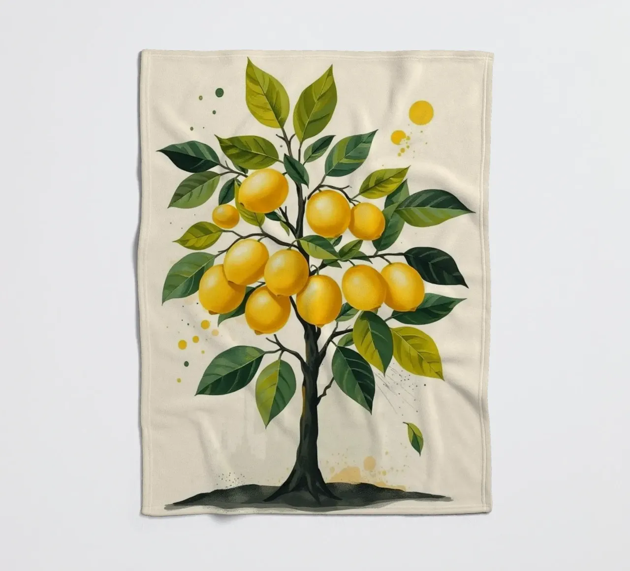 Albero di limone vibrante coperta in pile da Artistic-shop