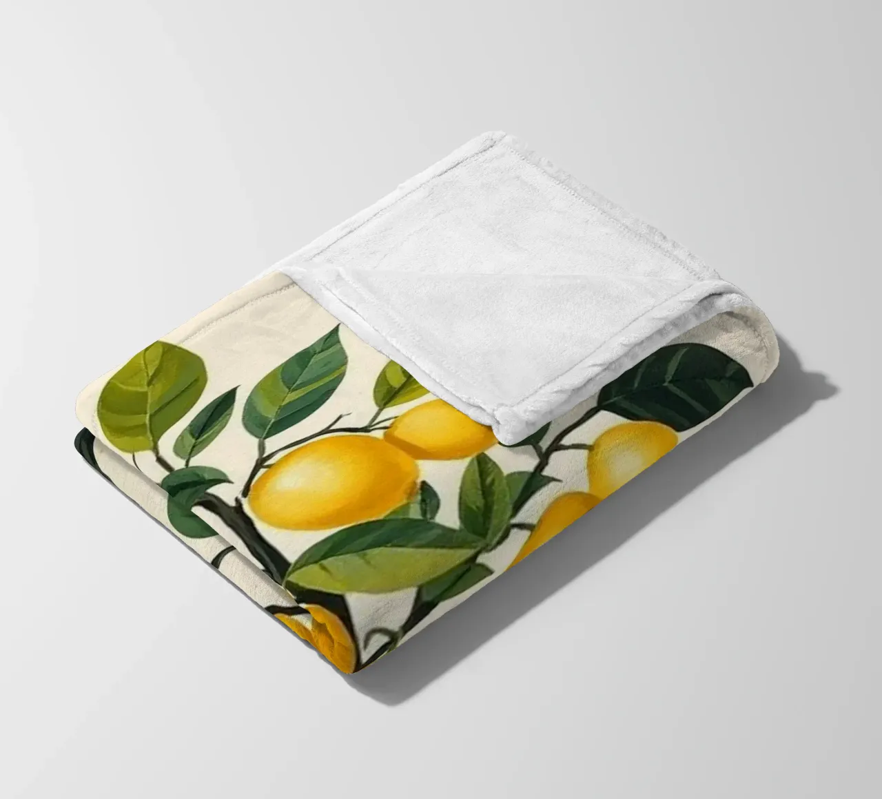 Albero di limone vibrante coperta in pile da Artistic-shop
