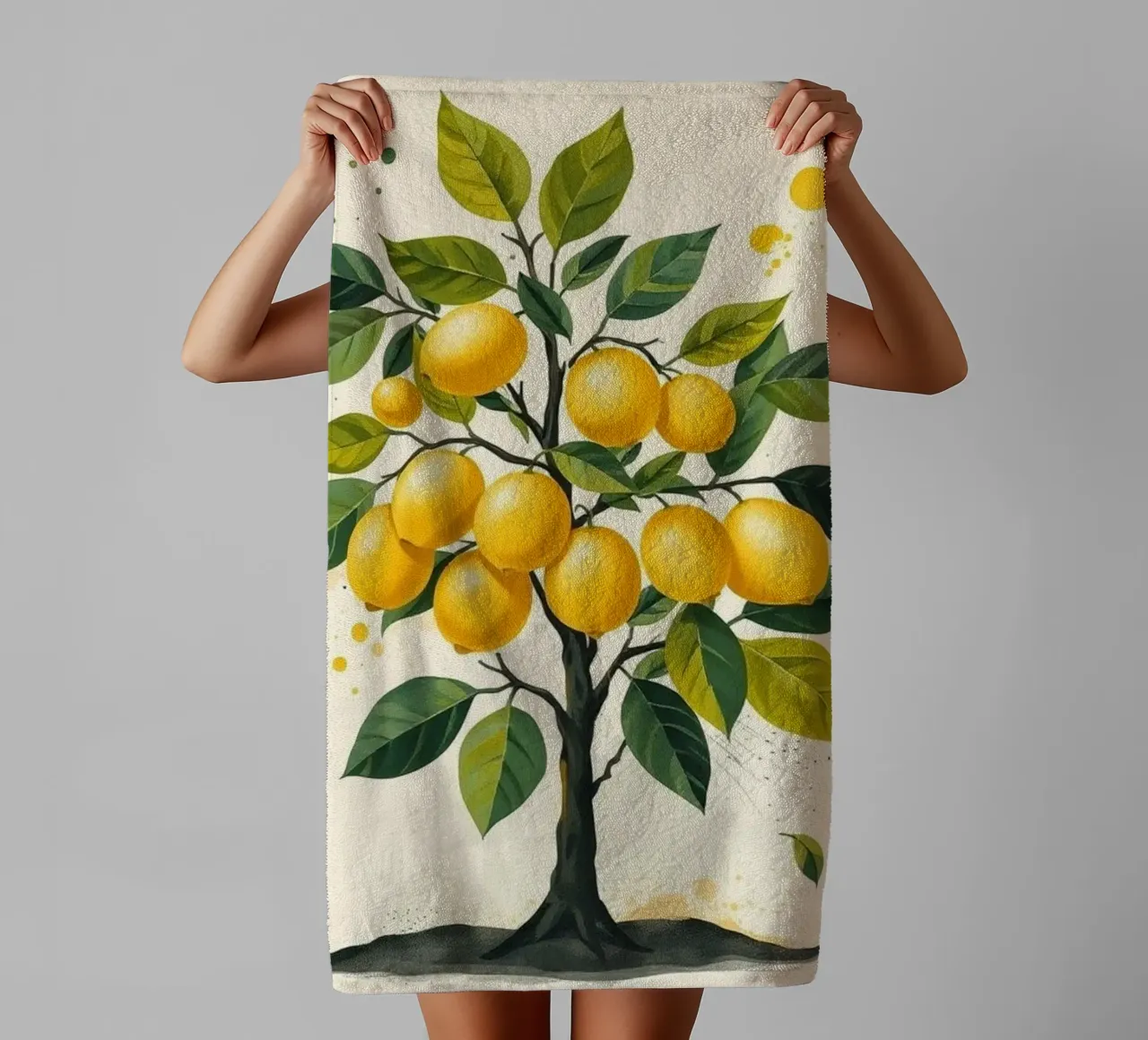 Albero di limone vibrante asciugamano da bagno da Artistic-shop
