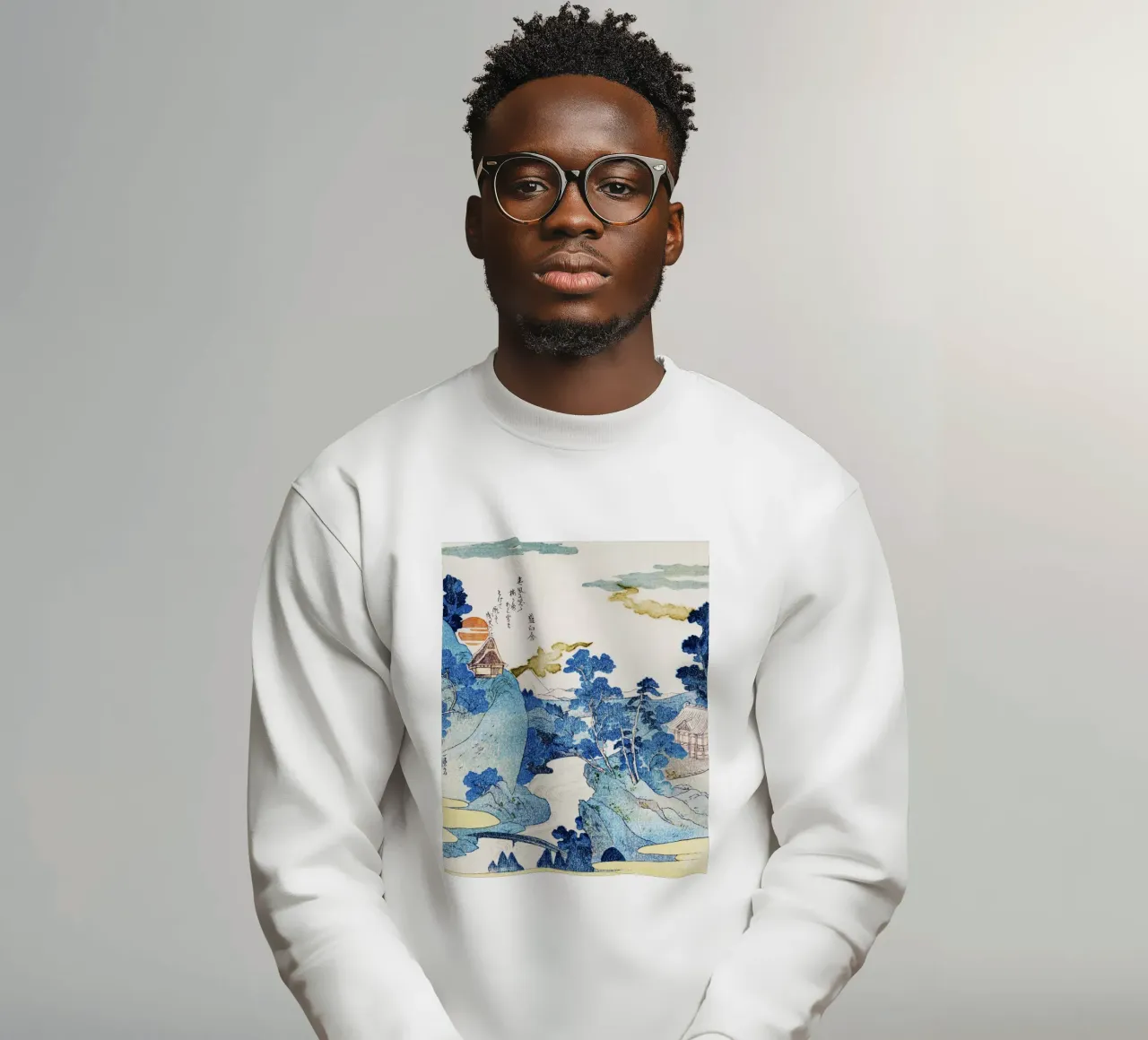 Vue du Fuji en soirée sweat de Jolie Prints