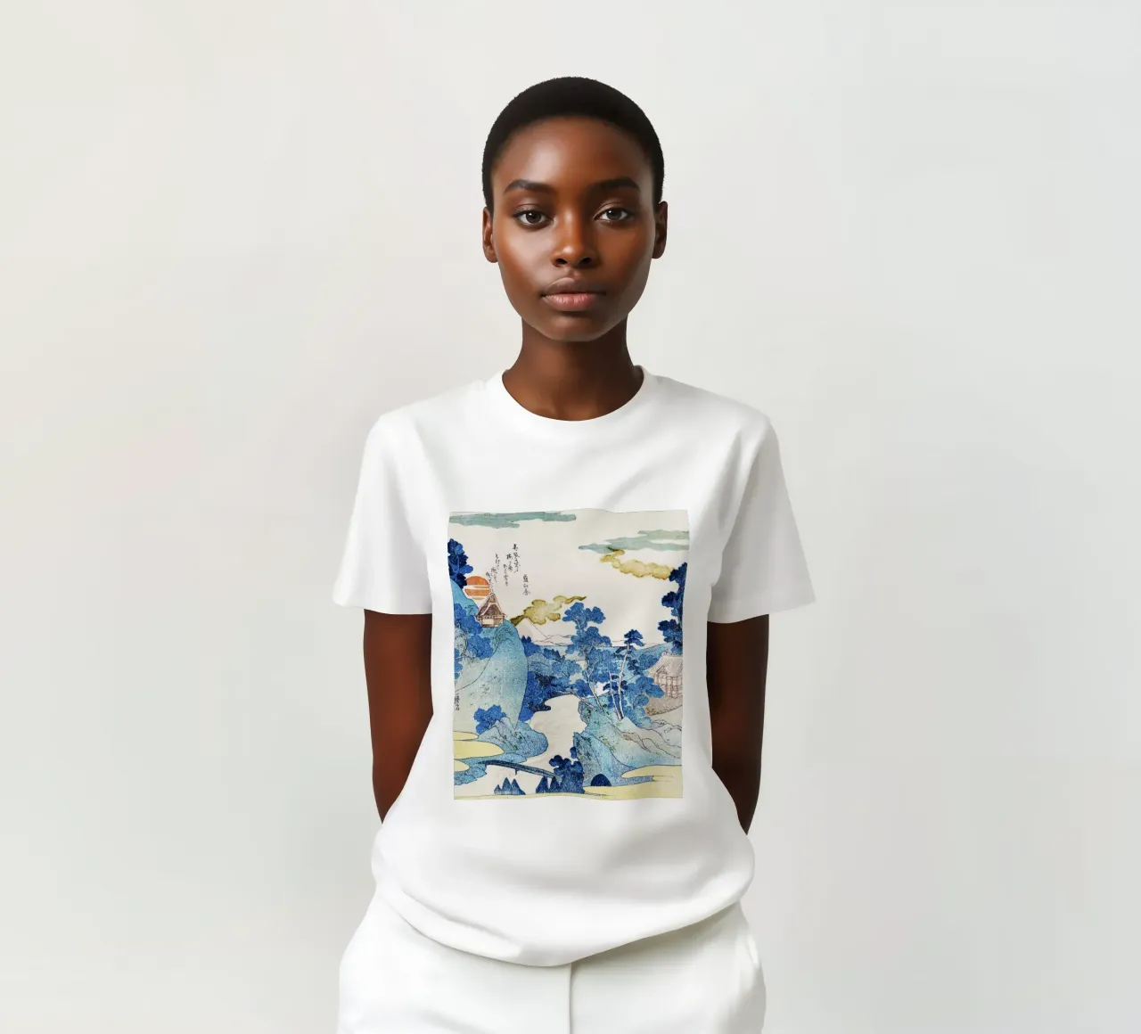 Vue du Fuji en soirée t-shirt de Jolie Prints