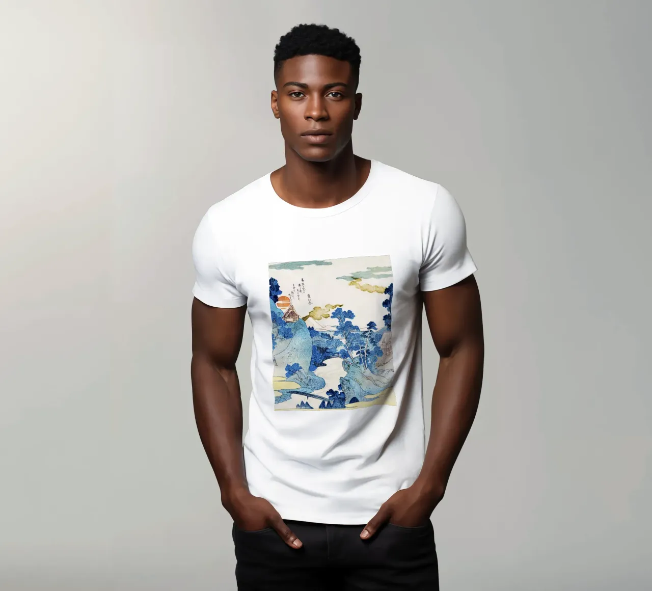 Vue du Fuji en soirée t-shirt de Jolie Prints