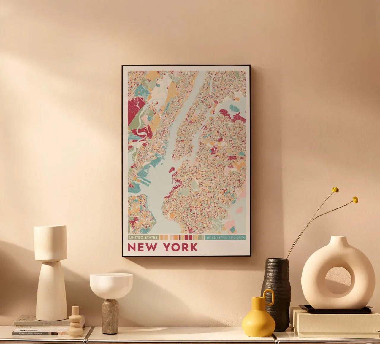 Città di New York alluminio dibond da CityMapPoster