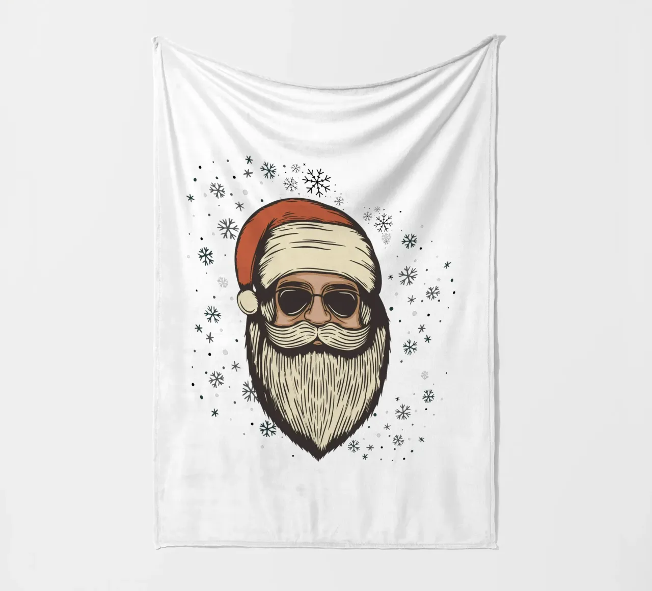 Babbo Natale con occhiali da sole coperta in pile da ArtDesign by KBK
