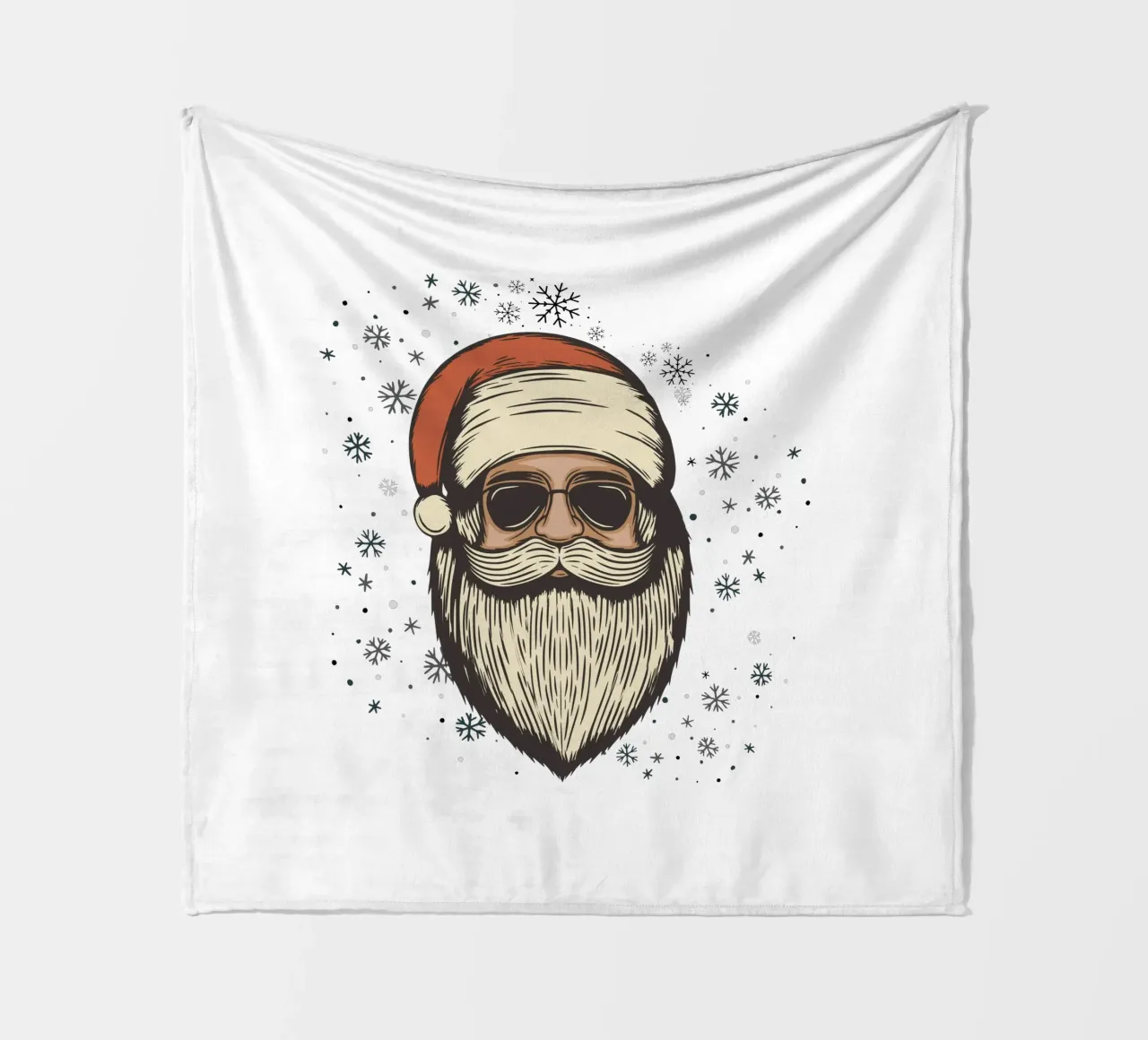 Babbo Natale con occhiali da sole coperta in pile da ArtDesign by KBK