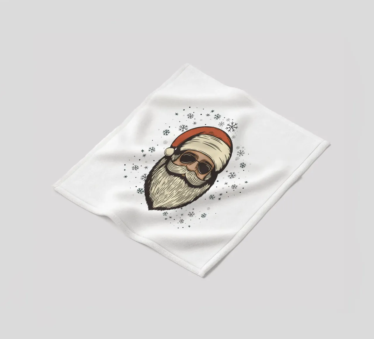 Babbo Natale con occhiali da sole coperta in pile da ArtDesign by KBK