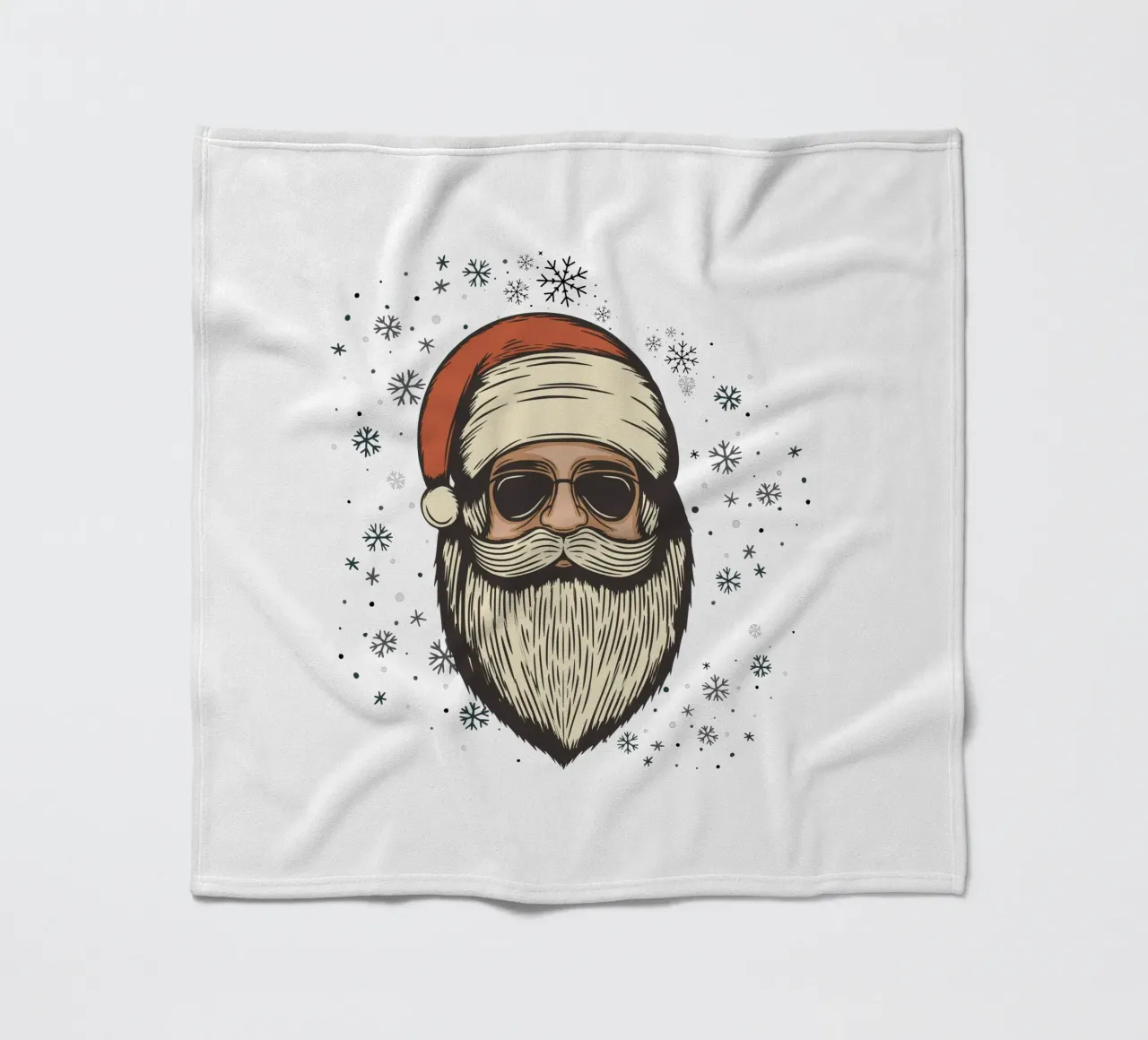Babbo Natale con occhiali da sole coperta in pile da ArtDesign by KBK