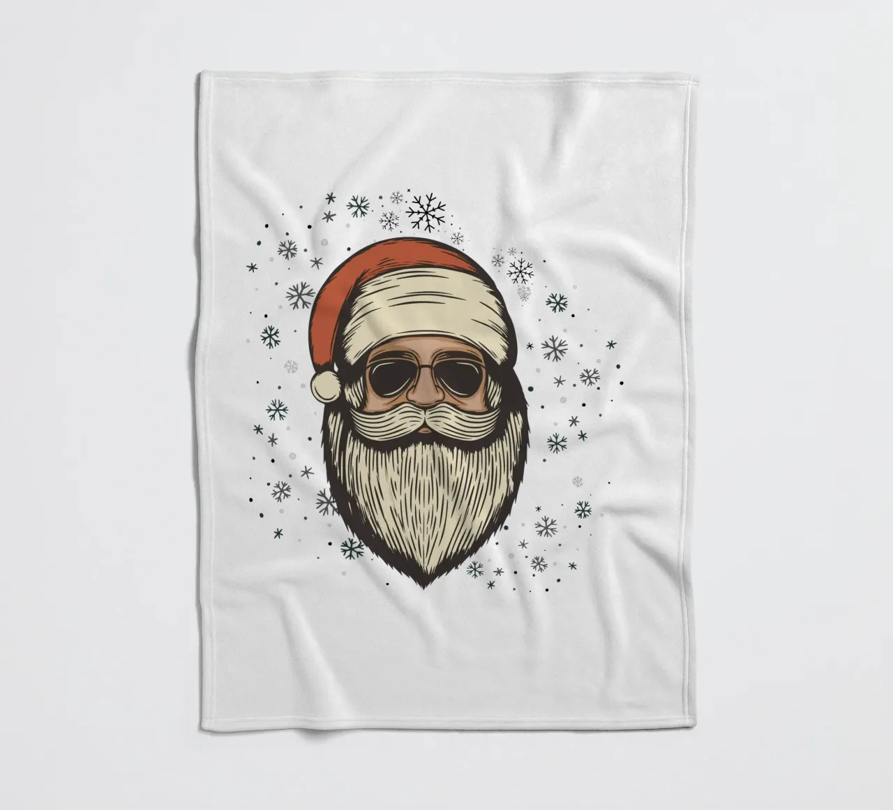 Babbo Natale con occhiali da sole coperta in pile da ArtDesign by KBK