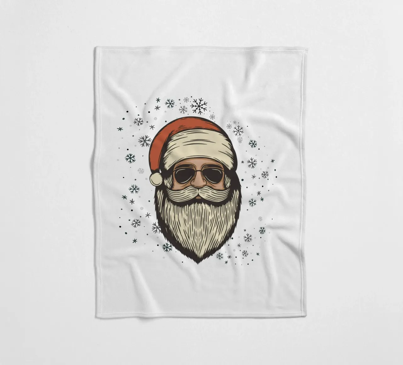 Babbo Natale con occhiali da sole coperta in pile da ArtDesign by KBK