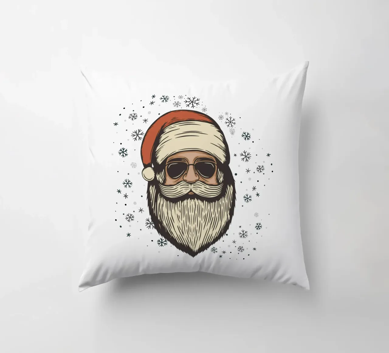 Babbo Natale con occhiali da sole cuscino da ArtDesign by KBK