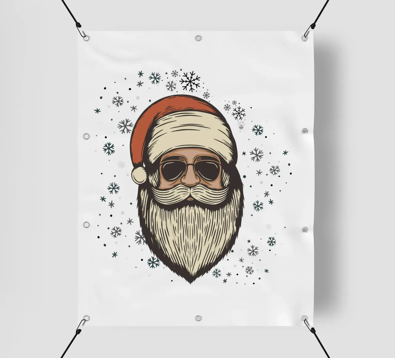 Babbo Natale con occhiali da sole telo in pvc da ArtDesign by KBK