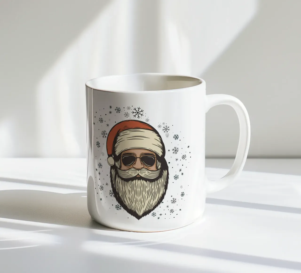 Babbo Natale con occhiali da sole tazza in ceramica da ArtDesign by KBK