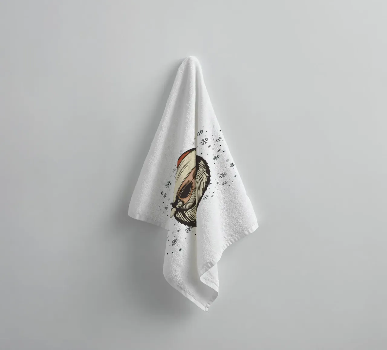 Babbo Natale con occhiali da sole asciugamano da bagno da ArtDesign by KBK