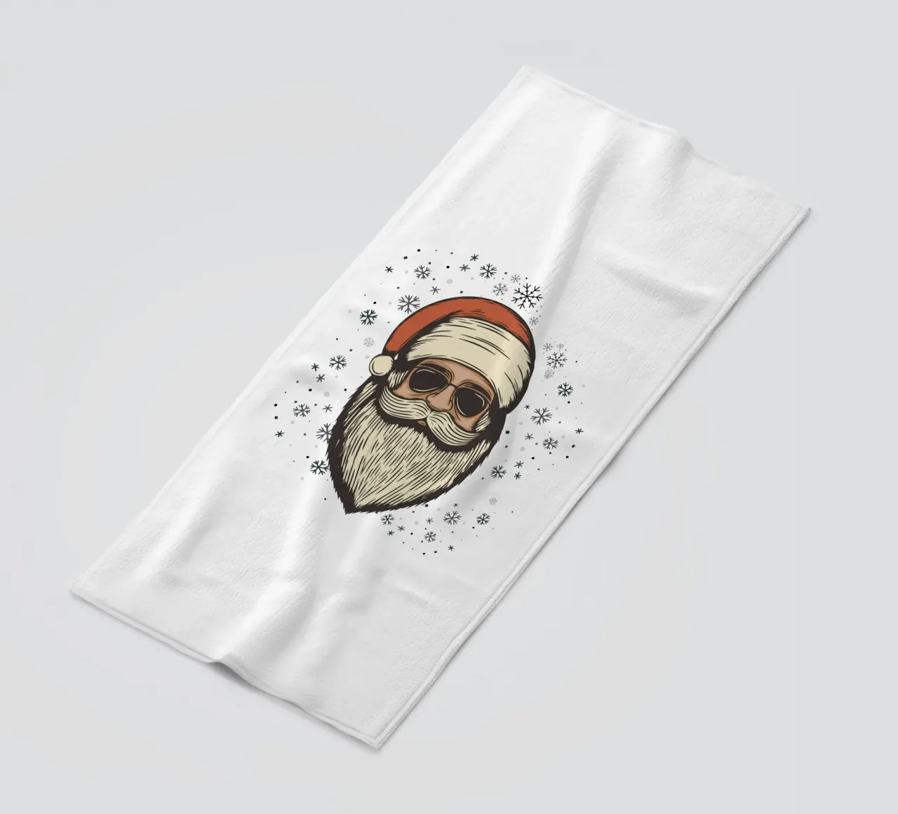 Babbo Natale con occhiali da sole telo mare da ArtDesign by KBK