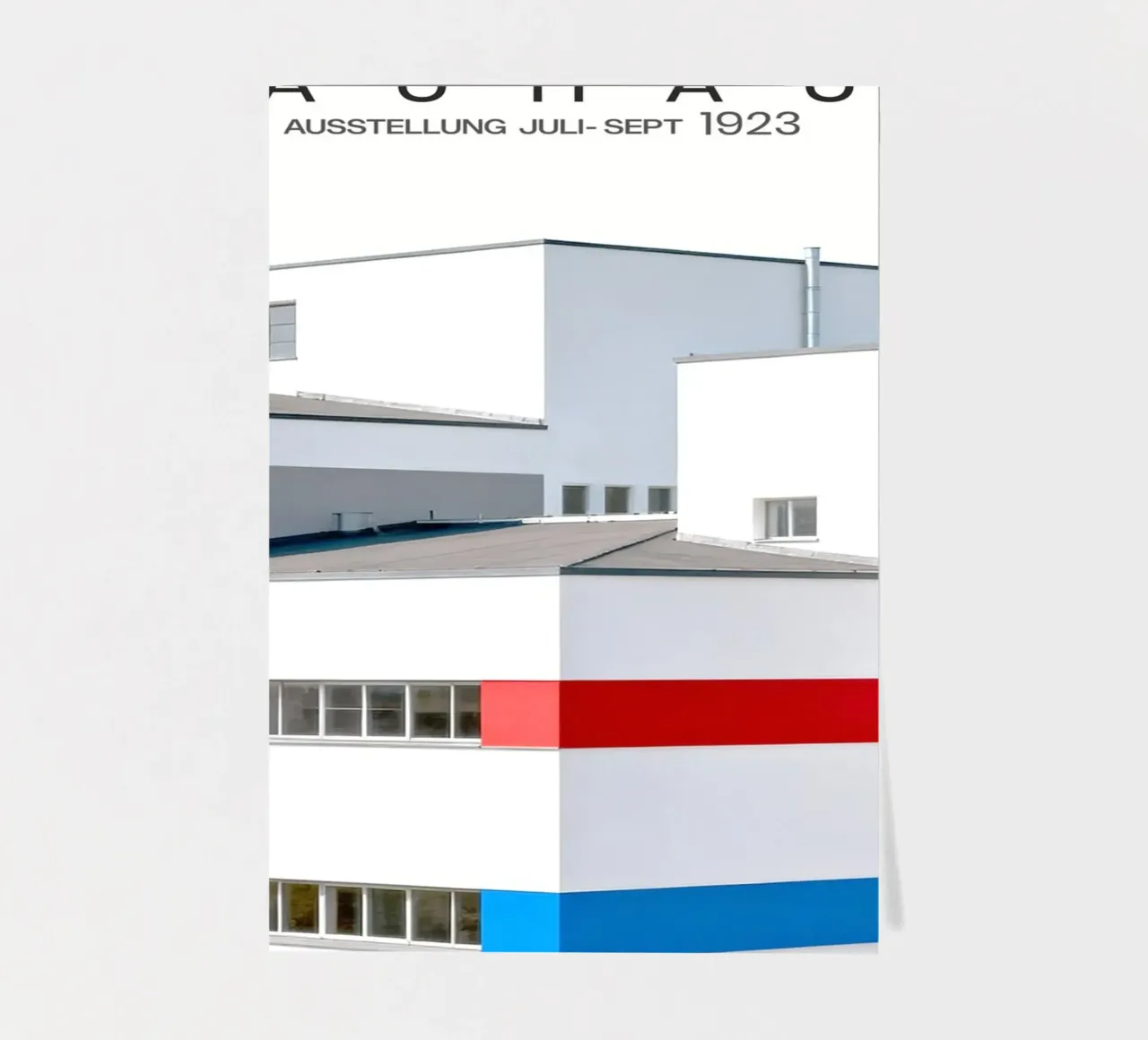 Bauhaus Building Modernist Architecture foglio adesivo da Attaboy Dsgn