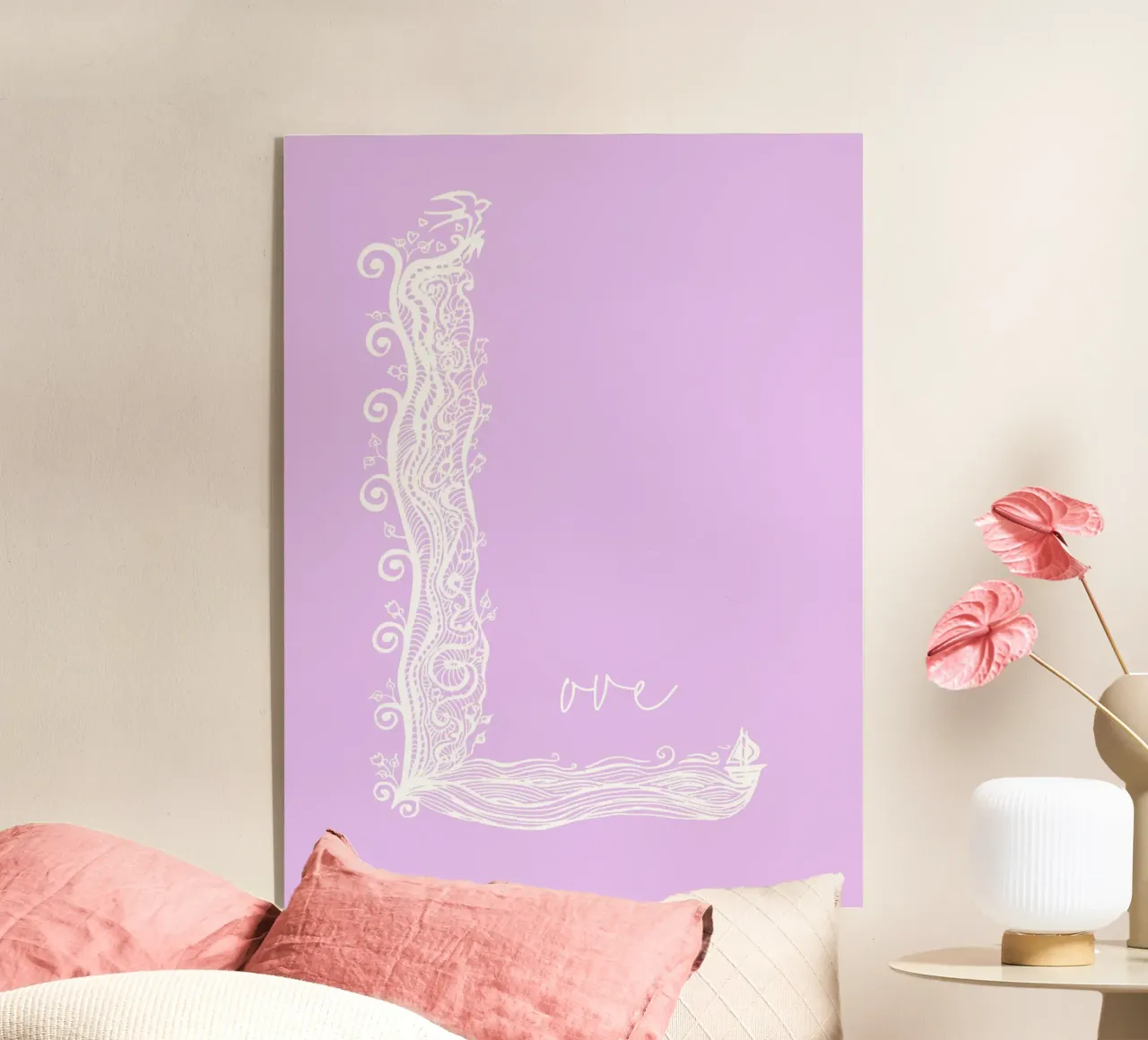 L - Love plexiglass da PaperLine Art