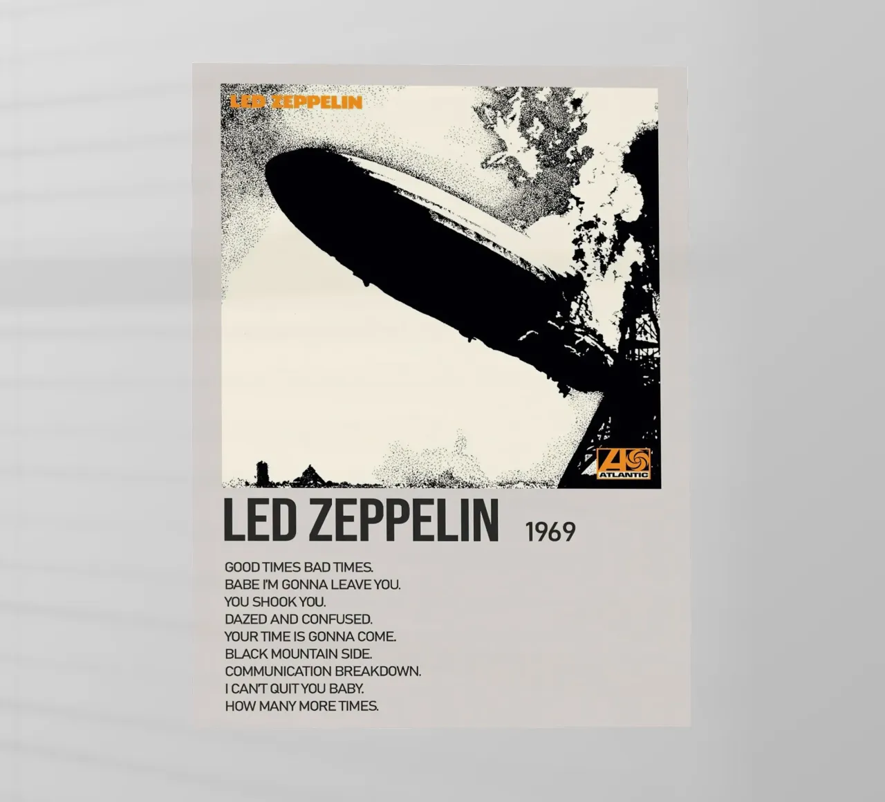 Led Zeppelin pellicola backlit da Raptor Metafora
