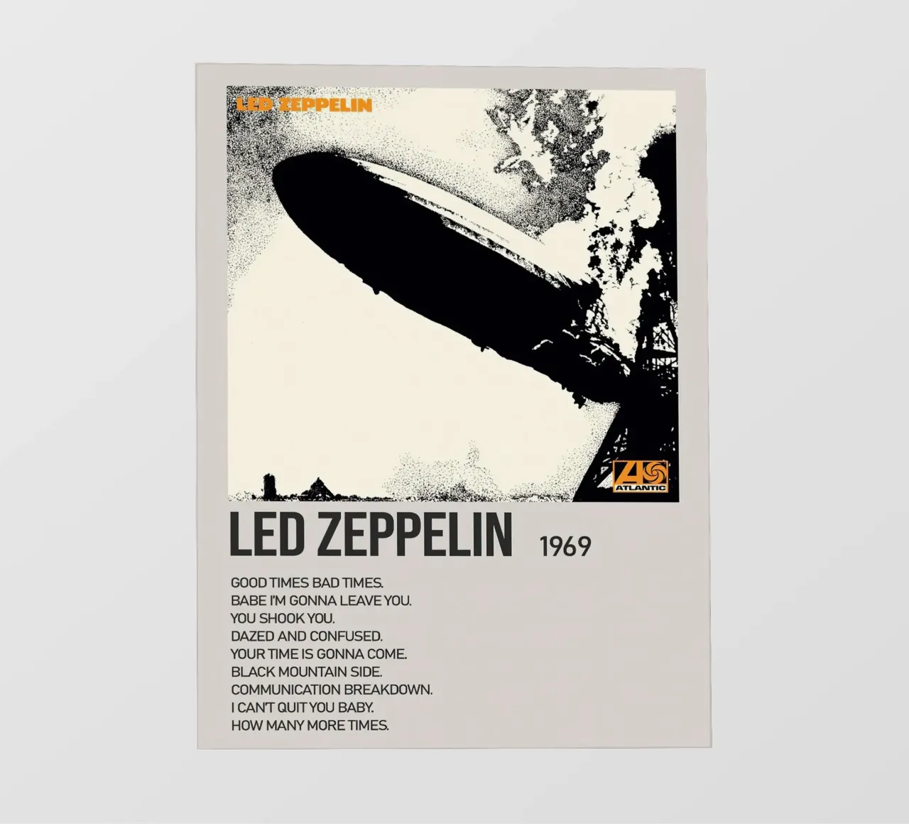 Led Zeppelin pellicola backlit da Raptor Metafora