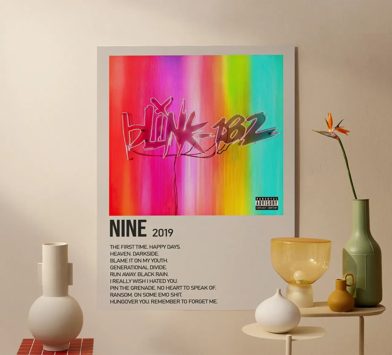 Blink 182 Nine metacrilato de Raptor Metafora